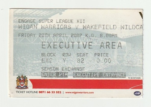 2007 rugby league ticket - 20/04/2007,